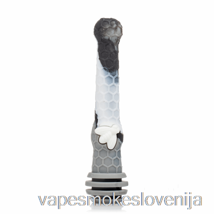 Vape Za Enkratno Uporabo Stratus Honey Dipper Silicone Dab Slamnato Marmorno Siva (črna / Siva / Bela)